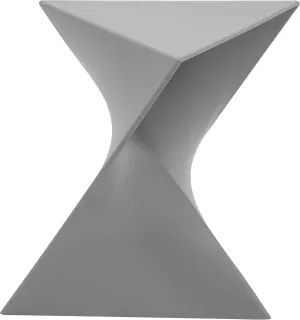 LeisureMod Modern Grey Accent Side Table - Stylish Side Vanity Table for Bedroom & Living Room