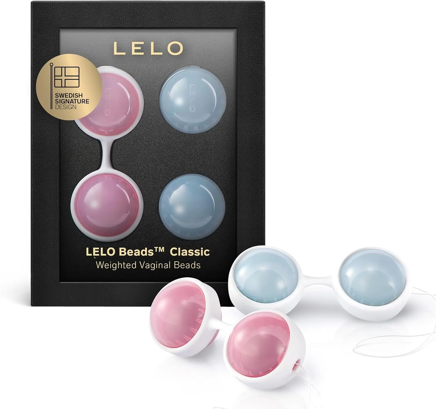 LELO Beads Classic Kegel Balls for Women of All Ages – Premium Silicone Exercise Weighted Balls with String - Perfect for Pleasure Enhancement