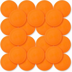 Lenwen 24 Pcs Flying Disc 6.89 Inch Soft Silicone Flying Disks Classic Play Flick Disc for Outdoor Backyard Beach Lawn Sports Park Camping Playing Adults Pet
