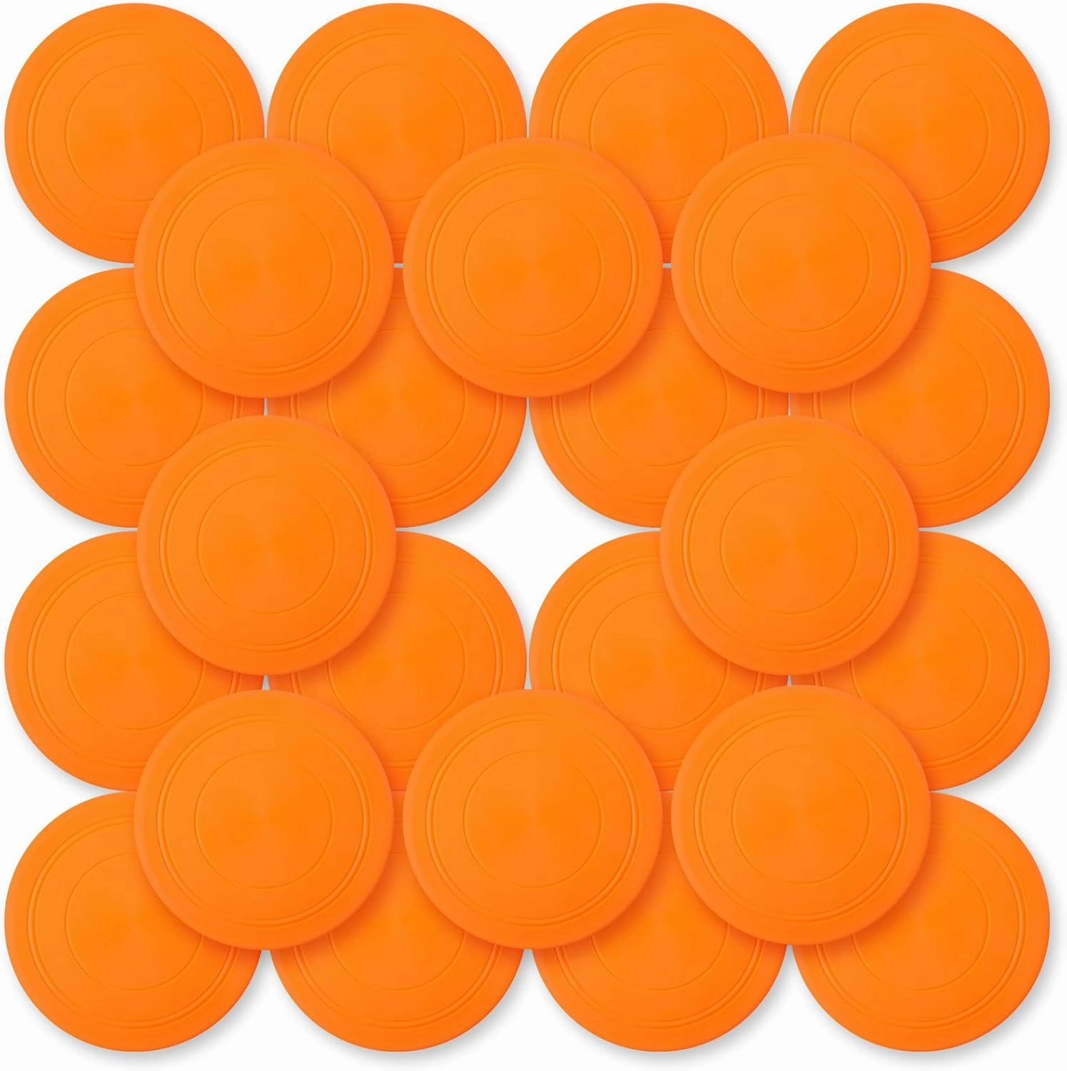 Lenwen 24 Pcs Flying Disc 6.89 Inch Soft Silicone Flying Disks Classic Play Flick Disc for Outdoor Backyard Beach Lawn Sports Park Camping Playing Adults Pet