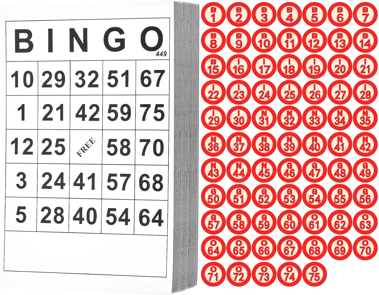 Lewtemi 195 Pcs Vintage Wooden Bingo Board Game Set Includes Classic 120 Bingo Number Cards and 75 Chess for Family Large Parties Adults Holiday Activities