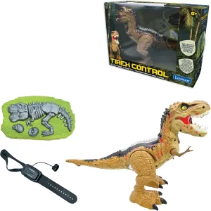 Lexibook, RC Tyrannosaurus Control, Realistic Dinosaur, Articulated Movements, Roars, Smoke Spitting, Light Effects, Rechargeable, Fossil and Hand-held Remote Controls Included, DINO02