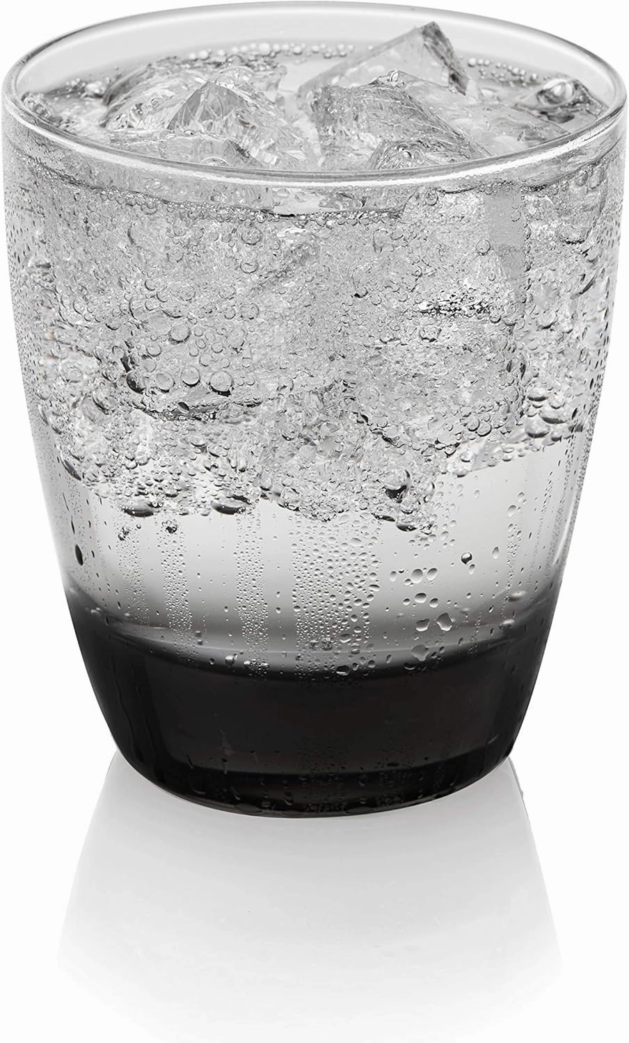 Libbey Classic Rocks and Tumbler Glasses Set of 16, Smoke Hue, Lead-Free Water Glasses , Dishwasher Safe Drinking Glasses Set