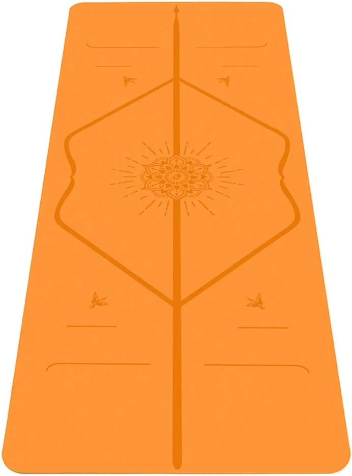 Liforme Travel Yoga mat – Patented Alignment System, Warrior-Like Grip, Non-Slip, Eco-Friendly, Ultra-Lightweight and Sweat Resistant, Made with Natural Rubber