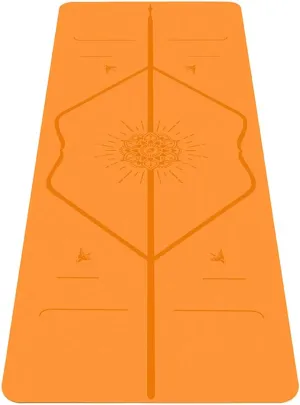 Liforme Travel Yoga mat – Patented Alignment System, Warrior-Like Grip, Non-Slip, Eco-Friendly, Ultra-Lightweight and Sweat Resistant, Made with Natural Rubber