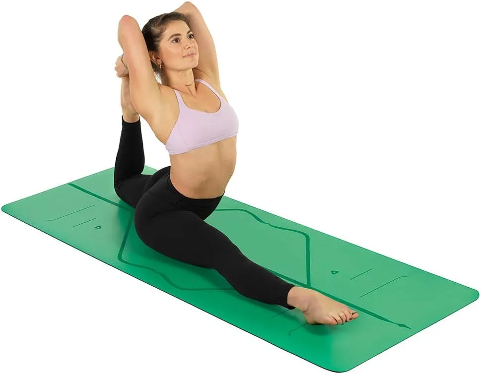 Liforme Travel Yoga mat – Patented Alignment System, Warrior-Like Grip, Non-Slip, Eco-Friendly, Ultra-Lightweight and Sweat Resistant, Made with Natural Rubber