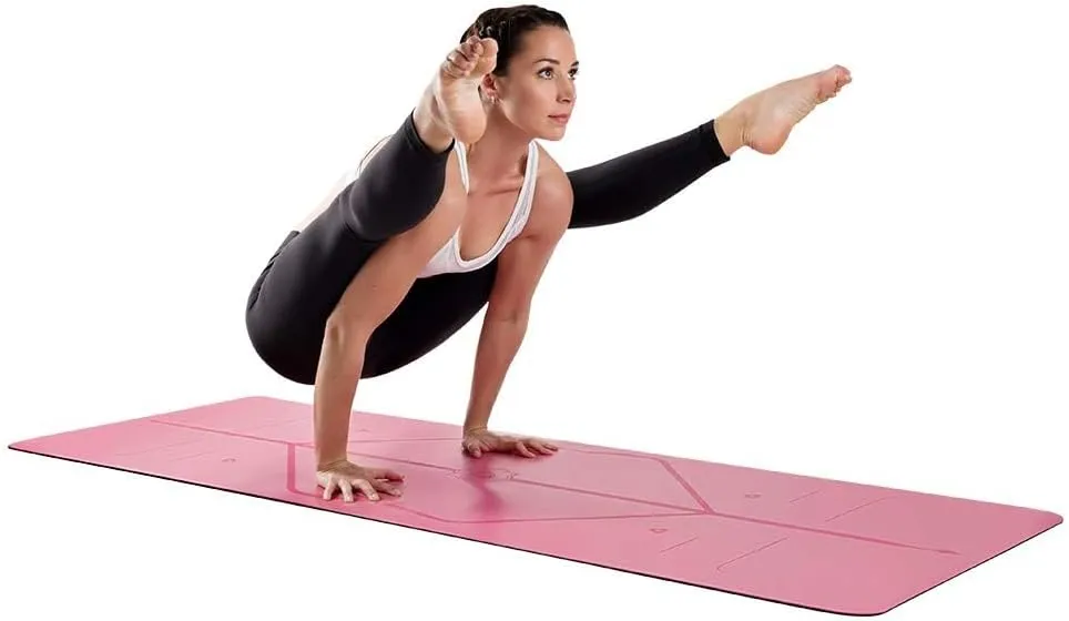 Liforme Travel Yoga mat – Patented Alignment System, Warrior-Like Grip, Non-Slip, Eco-Friendly, Ultra-Lightweight and Sweat Resistant, Made with Natural Rubber