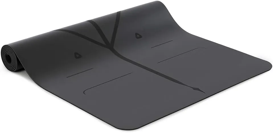 Liforme Travel Yoga mat – Patented Alignment System, Warrior-Like Grip, Non-Slip, Eco-Friendly, Ultra-Lightweight and Sweat Resistant, Made with Natural Rubber
