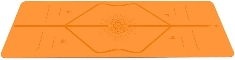Liforme Travel Yoga mat – Patented Alignment System, Warrior-Like Grip, Non-Slip, Eco-Friendly, Ultra-Lightweight and Sweat Resistant, Made with Natural Rubber