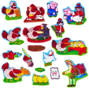 Little Folk Visuals Little Red Hen Precut Flannel/Felt Board Figures, 17 Pieces Set