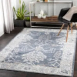 Livabliss St Tropez Vintage Area Rug, 5'3" x 7', Dark Gray, (5' x 7')