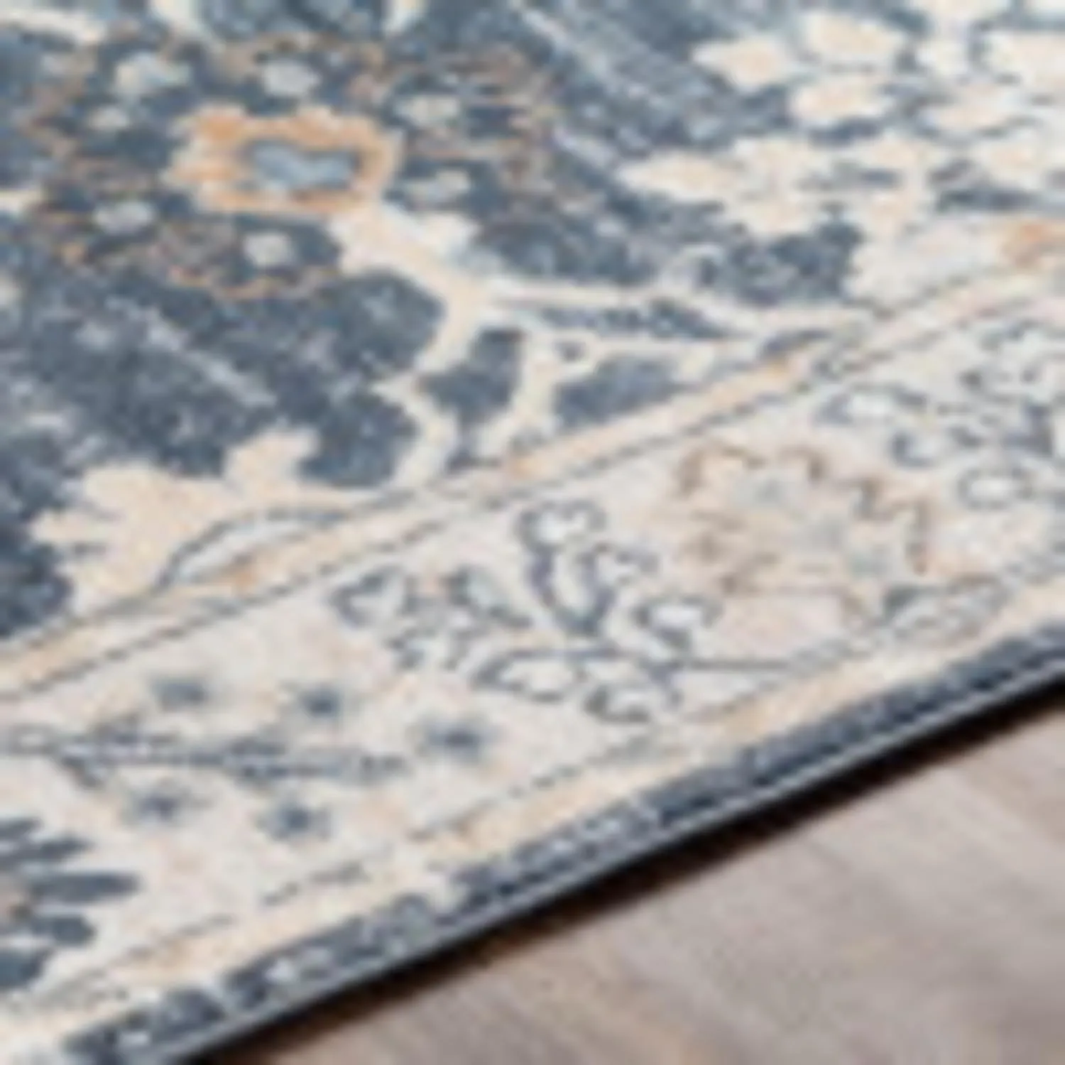 Livabliss St Tropez Vintage Area Rug, 5'3" x 7', Dark Gray, (5' x 7')
