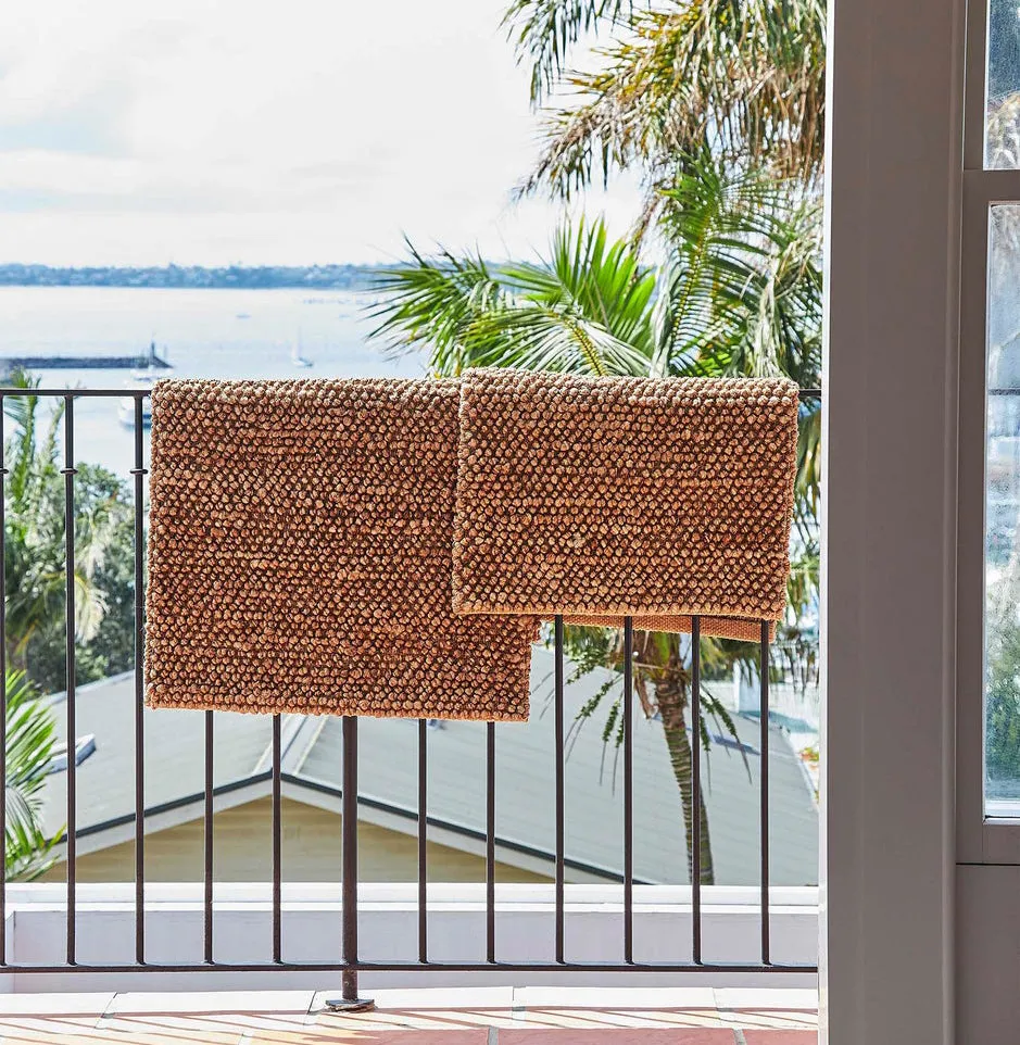 Looped jute door mat 50 x 80cm