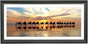 LTYHHK 10x22 Panoramic Picture Frames Solid Wood, Displays 8x20 with Mat or 10x22 Inch without Mat, Poster Frame 10x22 Photo Frames Family Wall 8x20 Picture Frame Black(LMKB1022)
