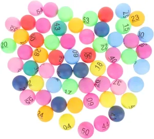 Lucky Table Game Balls 80pcs Bingo Draw Replacement Colorful Small Numbered Ball Prize Tennis Raffle Number Plastic Event