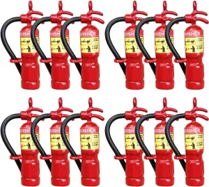 LUOZZY 12 PCS Dollhouse Miniature Fire Extinguisher Squirter Toy Tiny Water Gun Toy Fire Extinguisher Model for Kids Dollhouse Decorations