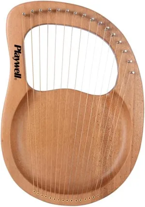 Lyre Harp, Traditional String Instrument, Available in Natural, Red, Turquoise Colors