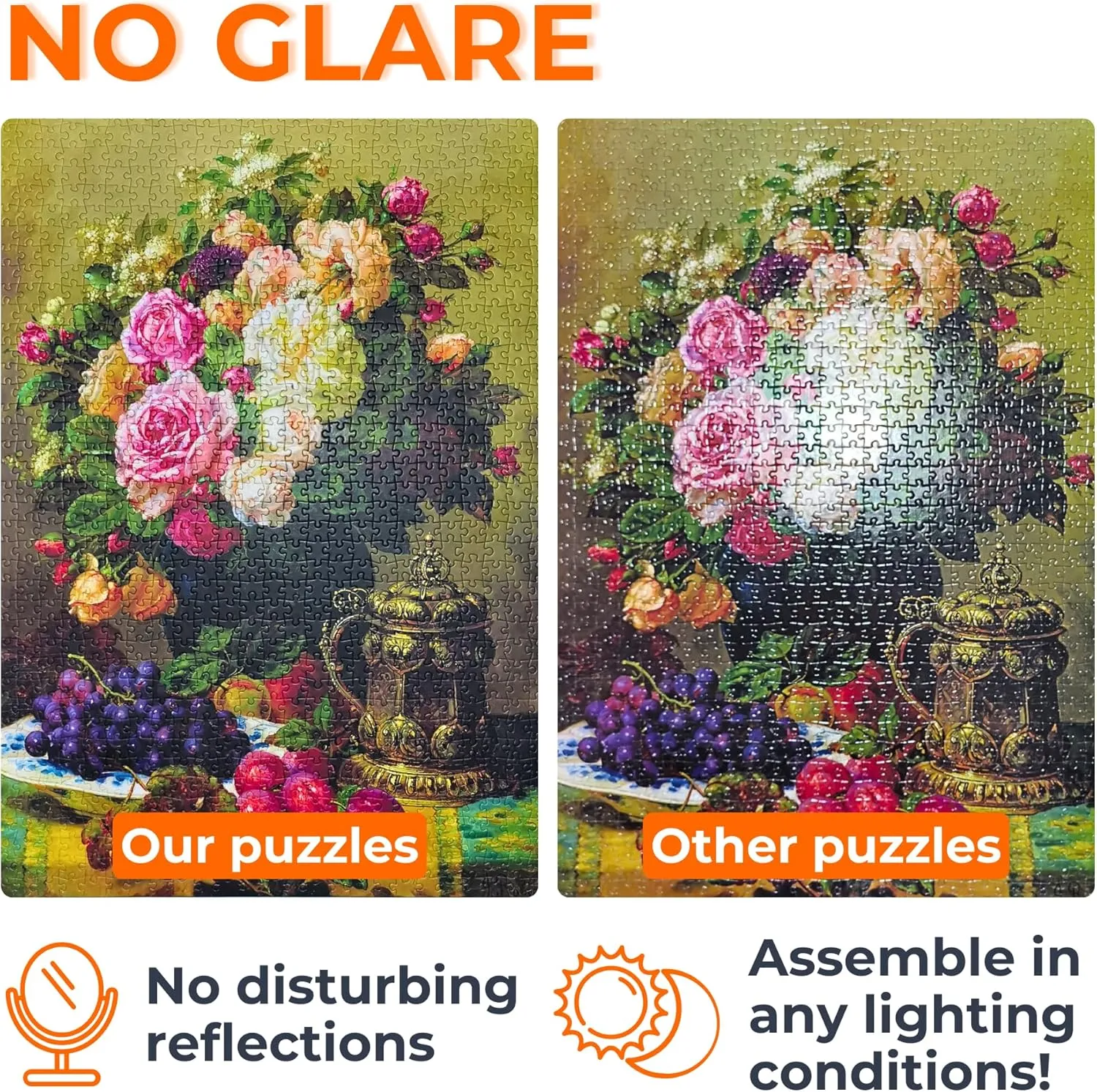 Magical Owl in Floral Fantasy Illustration – 1000 Pieces Jigsaw Puzzle for Adults – Matte Finish, Soft Touch, Easy to Assemble, Tight Fit, Vivid Colors, Missing Pieces Service