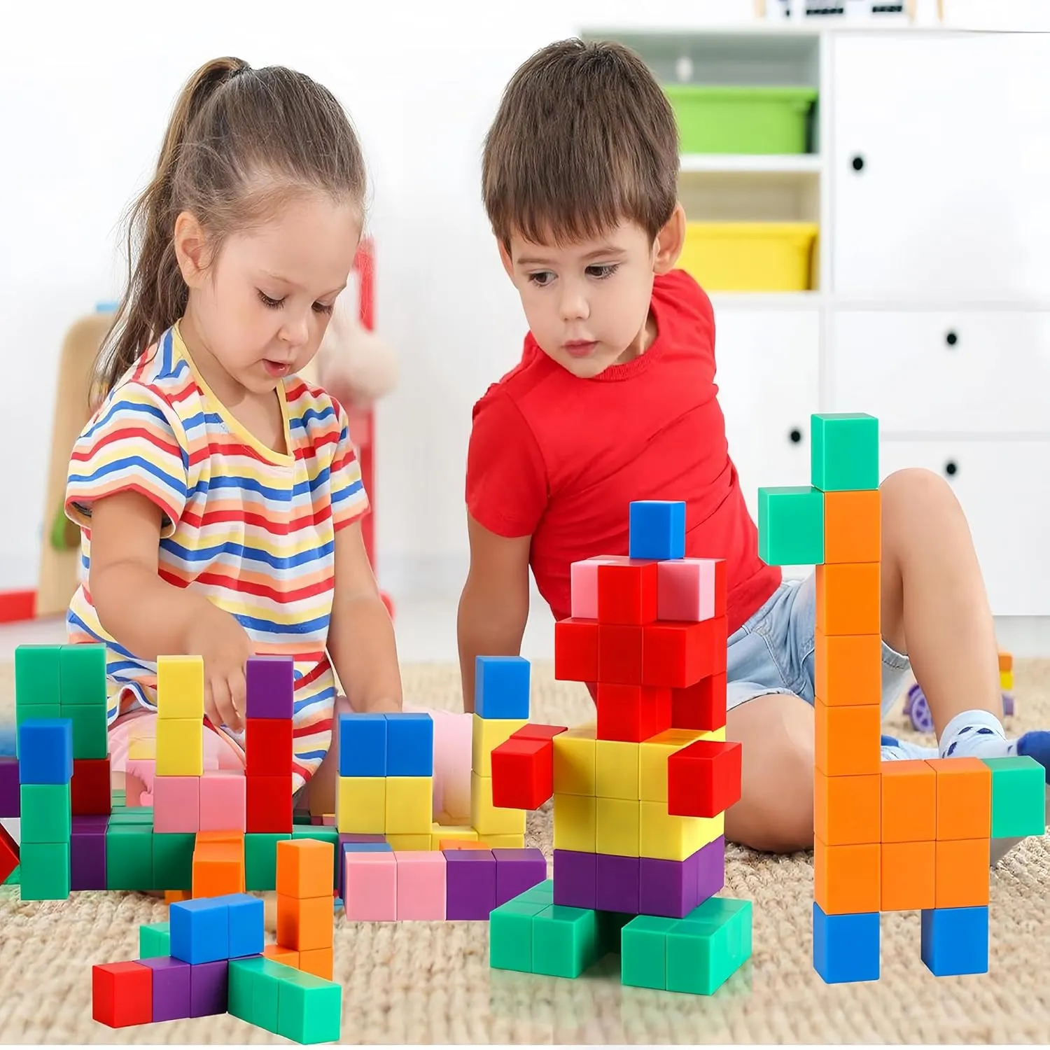 Magnetic Blocks 1.18 inch,Large Magnetic Building Blocks for Toddlers 3 4 5 6 7 Magnet Cubes, Preschool STEM Sensory Montessori Autism Toys for Kids 3-7 Birthday Easter Gifts（40Pcs）