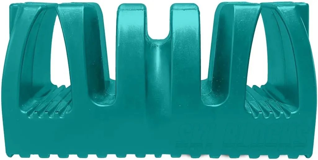Magnetic Ski Holder and Snowboard Rack - Anti-Slip Design Scratch-Proof, Portable Storage Solution Ski Rack for Garage, Cargo Box, Cars, Ski Bags and Outdoor Adventures (Aqua Green, One Pack)