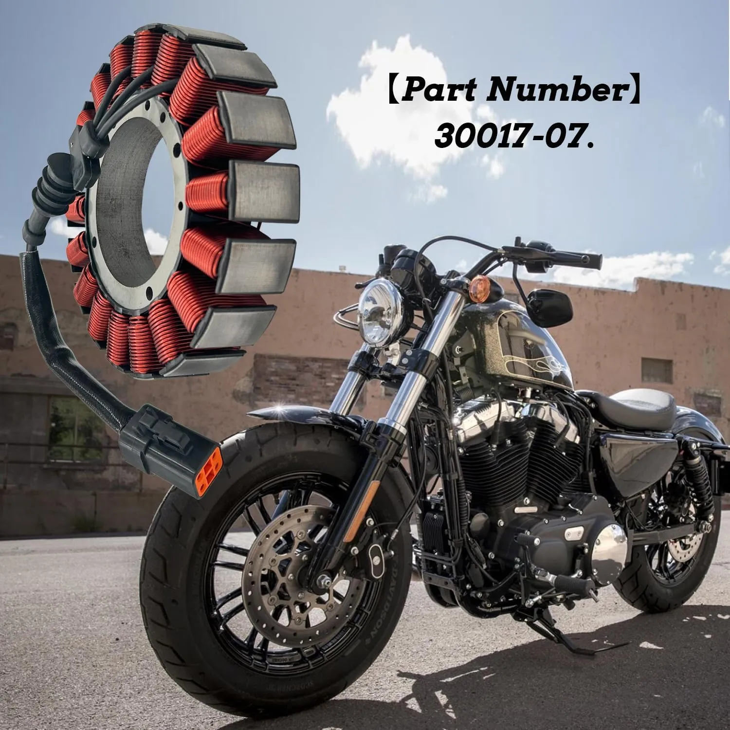 Magneto Stator Coil 30017-07 Compatible With 2007 Harley Davidson Dyna Fatboy Heritage Softail