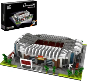 Manchester United Old Trafford Soccer Stadium Building Block Set Mirco Soccer Stadium Architecture Model Set for Soccer Fans World Famous Landmark Kit for Kids and Adults