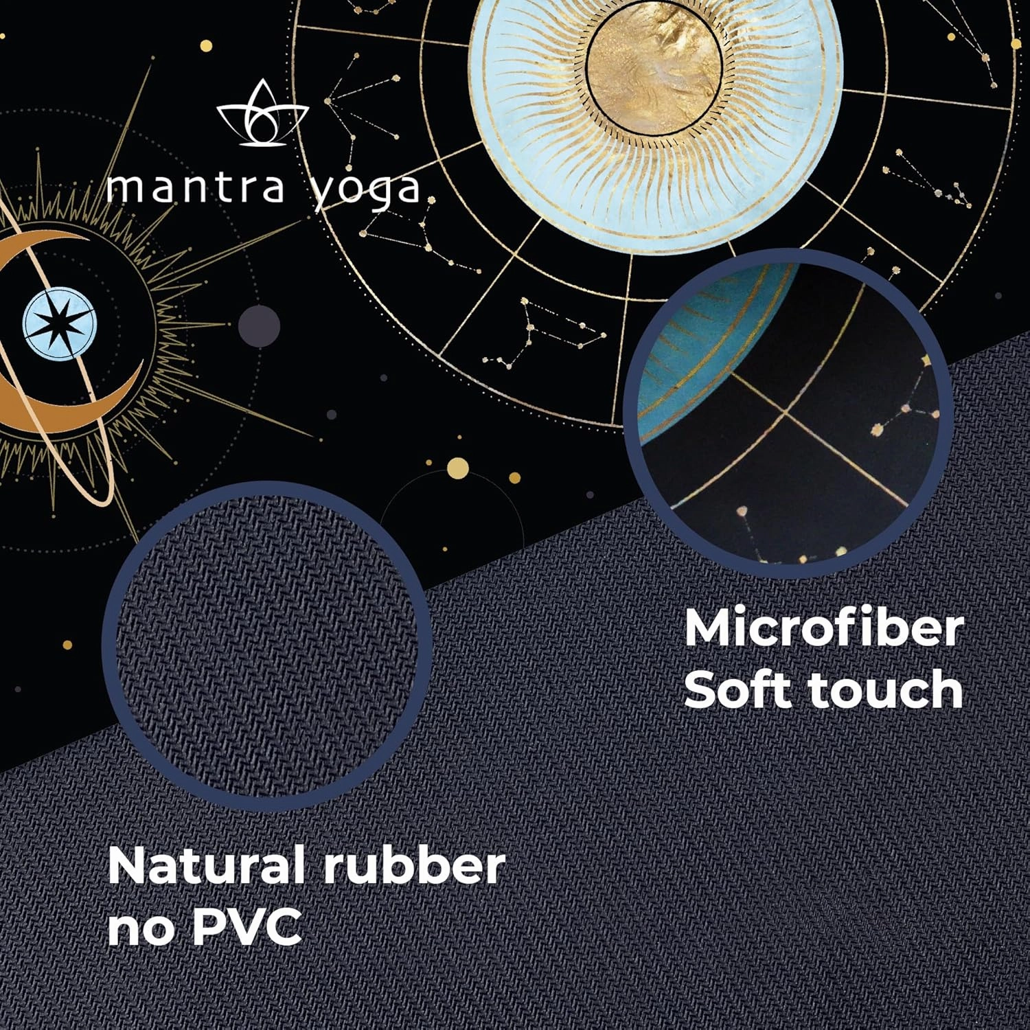 Mantra Yoga Travel PRO 1.5mm - Foldable Fitness & Exercise Mat with Bag | Lightweight, Compact & Eco-Friendly | Non-Slip & Washable | For All Types of Yoga | 72" L x 24" W | 2.6 lbs
