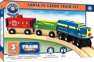 MasterPieces Wood Train Sets - Lionel Santa Fe Cargo 3 Piece Train Set - Officially Licensed Toddler & Kids Toy Assorted