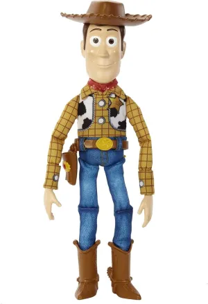 Mattel Disney Pixar Toy Story Talking Woody Action Figure & Accessory, Roundup Fun 12-inch Collectible with 30  Sounds & Phrases
