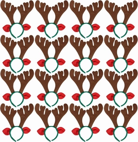 Max Fun 16Pcs Christmas Reindeer Antlers Headband Deer Antler Headbands for Christmas Holiday Photo Booth Props Kid's Party Favors