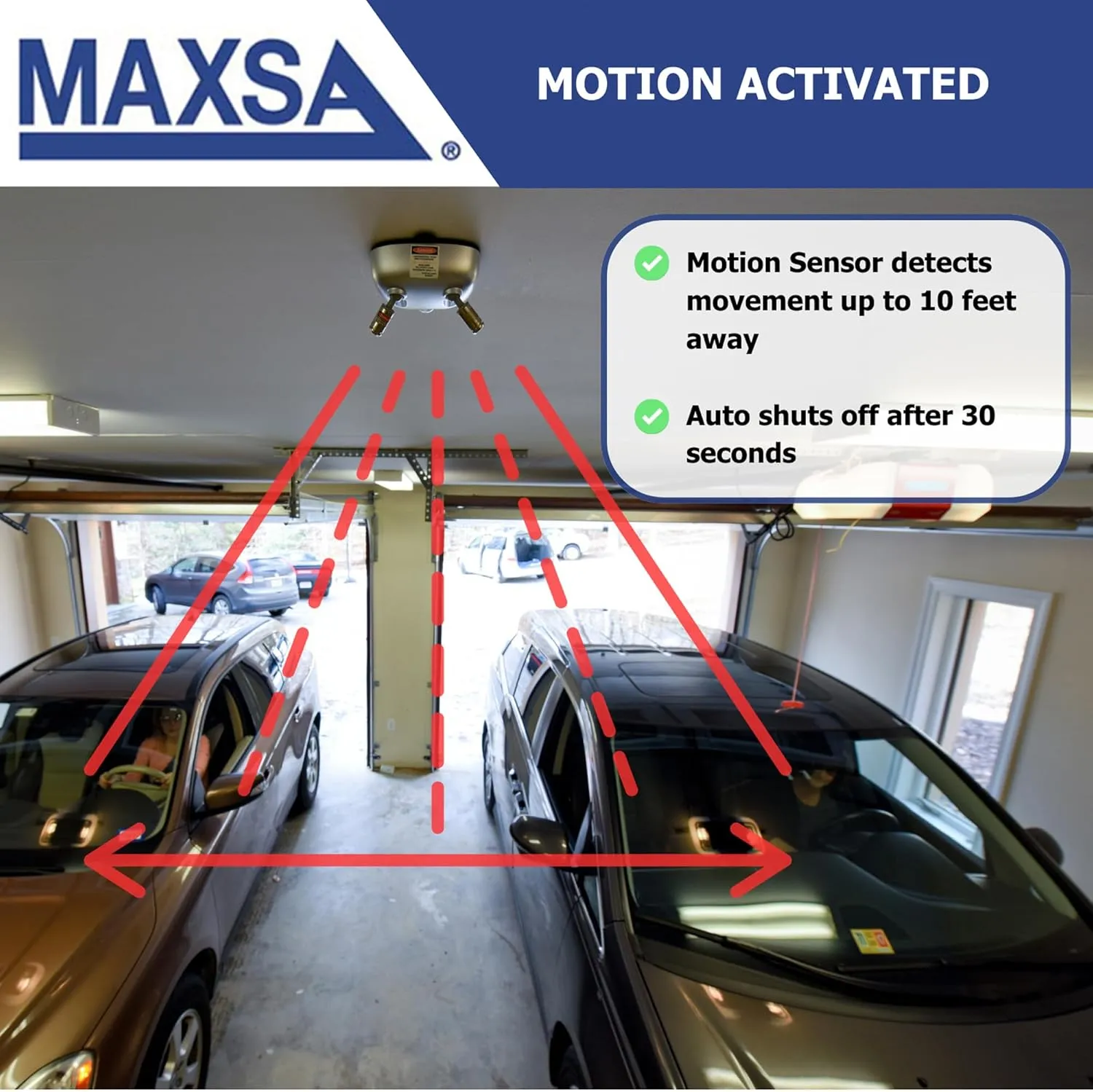 Maxsa 37312 Park Right Dual Laser Parking Guide, Silver