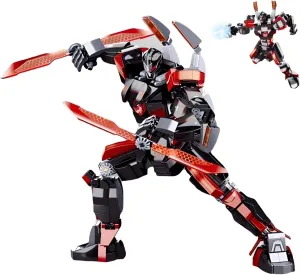 Mech Robot Building Blocks Sets with 2 Weapons Forms Transforming Dark Wanderer Mech Model Building Toy Kit, 585 Pieces Creative for Adults Men or Boys 8 