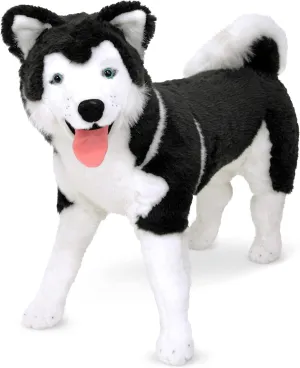 Melissa & Doug Giant Siberian Husky - Lifelike Stuffed Animal Dog (over 2 feet tall)