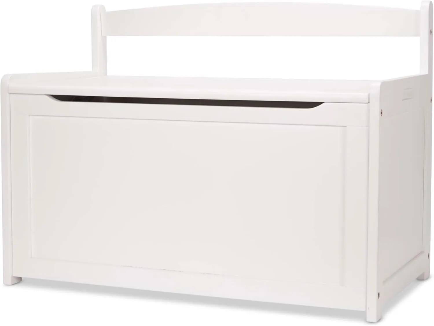 Melissa & Doug Wooden Toy Chest - White Furniture for Playroom - Kids Toy Box, Wooden Storage Organizer, Children's Furniture