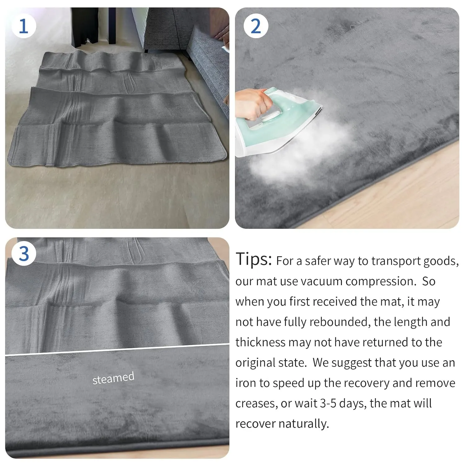 Memory Foam Baby Play Mat for Playpen,Thick & Large Crawling Mat for Floor,Soft Velvet Tummy Time Surface,Non-Slip Play Area for Kids,Toddlers,Infants in Nursery & Playroom(39"×59"×0.8",Dark Gray)