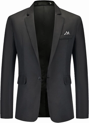 Men's Blazer Jacket Lightweight Casual Sport Coat Classic One Button Stretch Blazer Suit Jacket Sport Coat