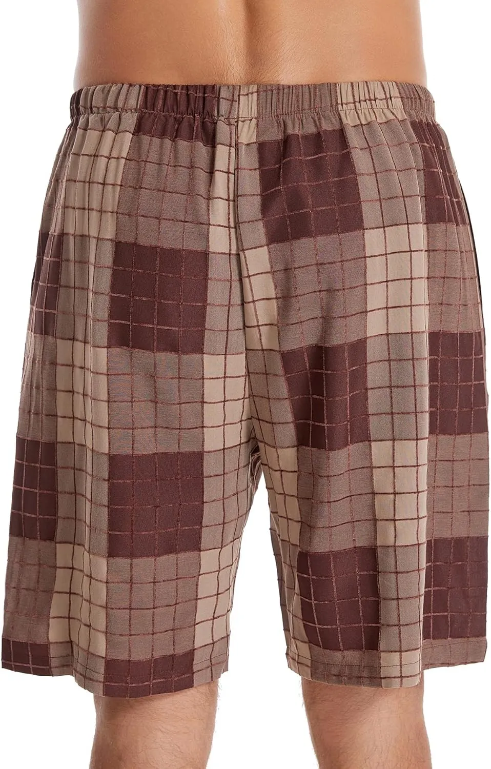 Men's Short Sleeve Pajama Set with Pockets 2-Piece Nightwear for Summer Lightweight Men's PJS