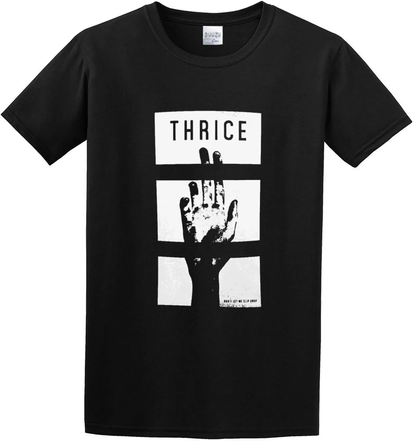 Men's Summer T-Shirt Slip Away Twin Needle Sleeves and Hem Black