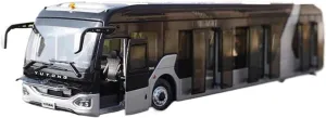 Metal Die Cast Toy Cars 1:42 Scale for Yutong T12E Tourist Bus Toy Car Model Classic Nostalgia Adult Souvenir Collectible Silver for Home Or Office Décor