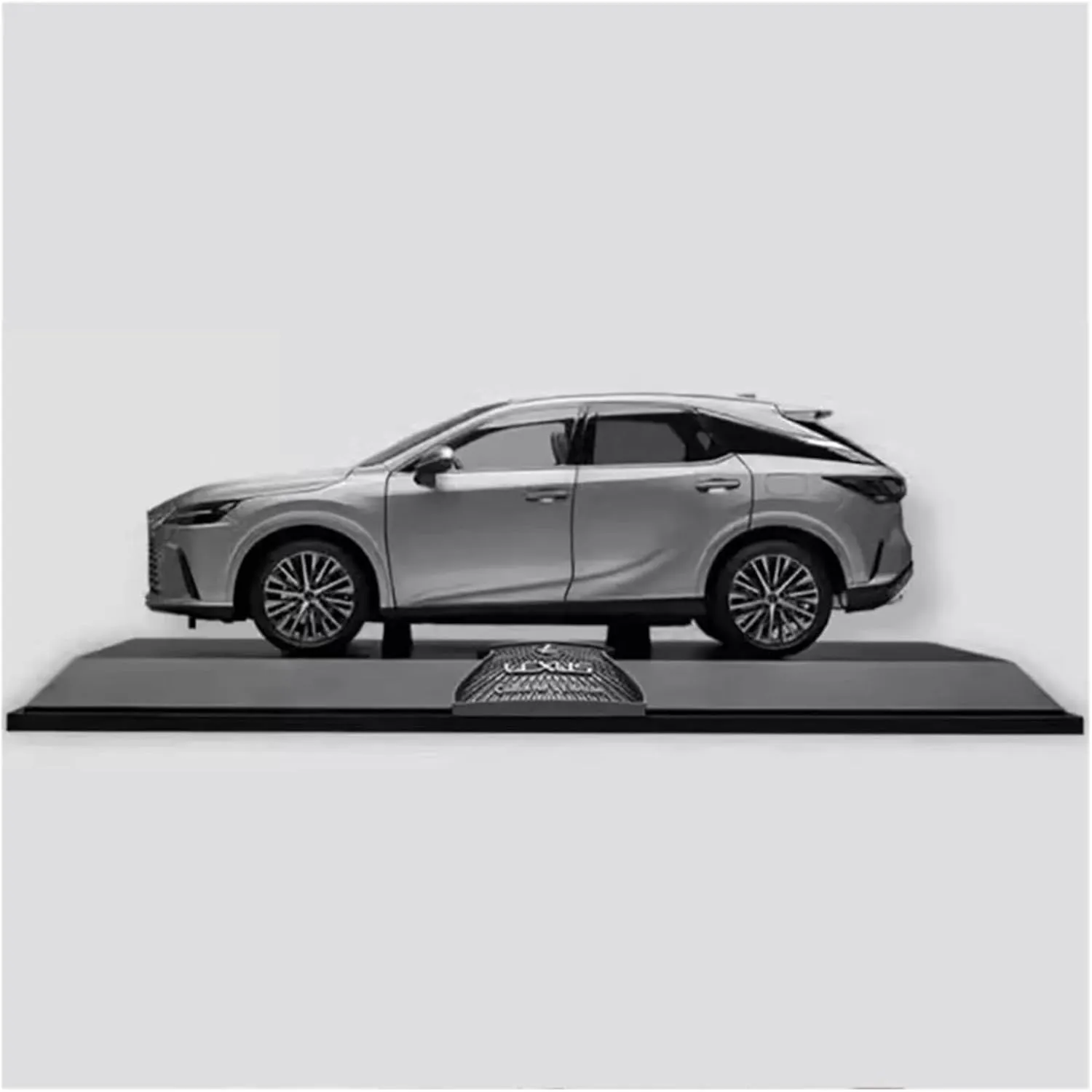 Metal Die Cast Toy Cars for Rx450h 2023 1:18 Scale Alloy Simulation Car Model Die-cast Classic Souvenir Collection Ornament Toy for Home Or Office Décor(Gray)