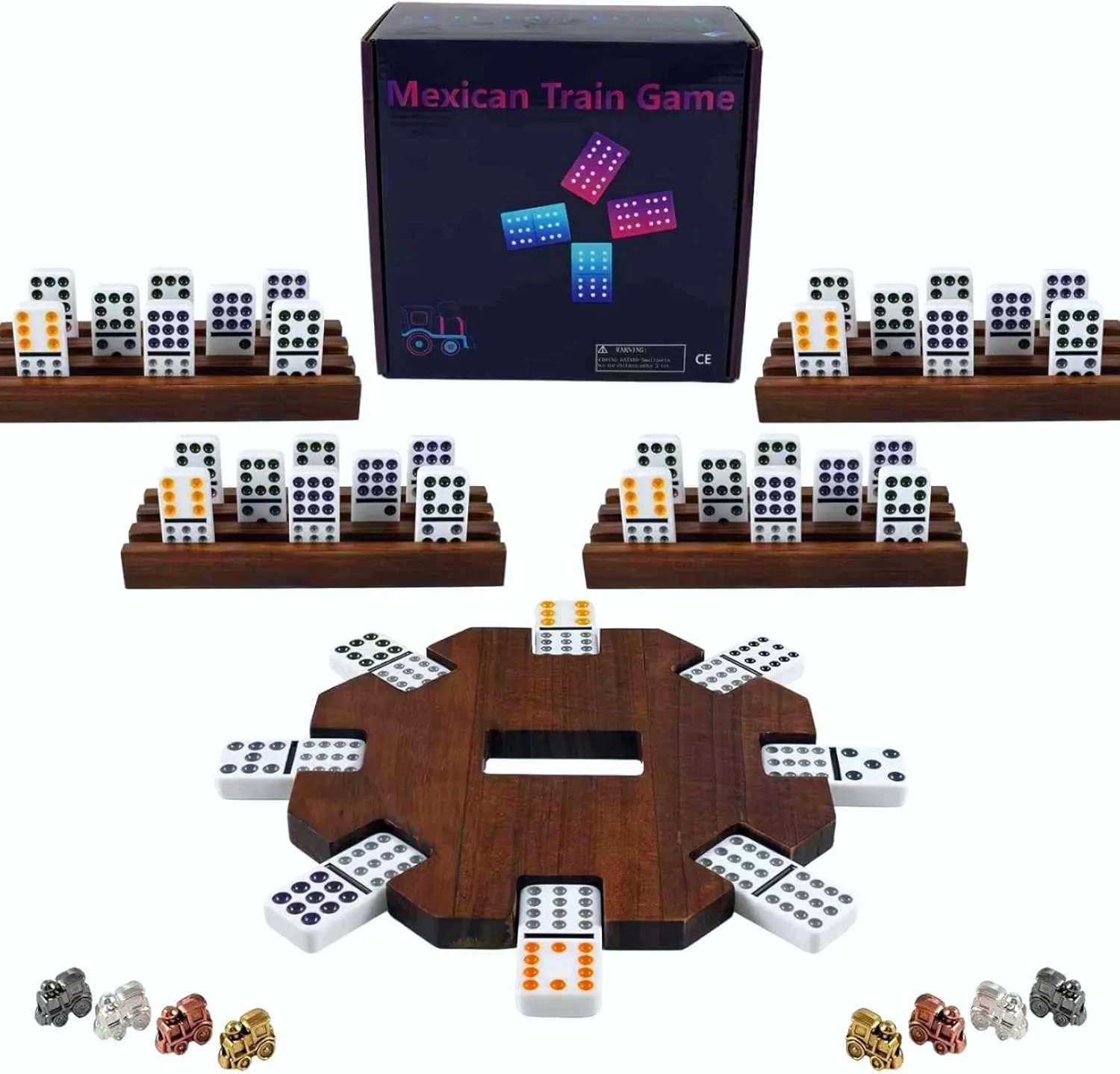 Mexican Train Dominoes Game Set, Classic Family Board Game