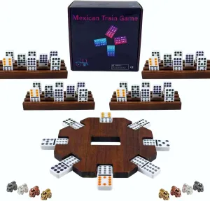Mexican Train Dominoes Game Set, Classic Family Board Game