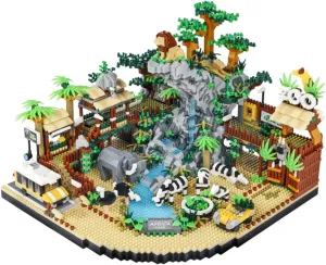 Micro Mini Blocks Desert Zoo Building Blocks,Animal Park Building Blocks Sets, Gifts for Adults and Kids （4800 PCS）