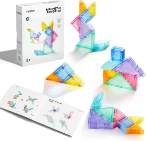 MiDeer Magnetic Tangram Travel Puzzle With Magnetic Pattern Blocks for Ages 4-9 for Brain Development