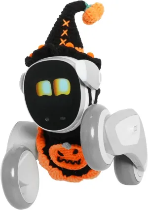 Midnight Enchanter Halloween Outfit — Handmade Headpiece and Collar Inspired by The Halloween Vibes, Perfect for Transforming Your Pet Robot Toys into a Cute and Spooky Companion.