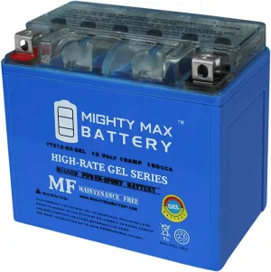 Mighty Max Battery YTX12-BS 12V GEL Replacement Battery Compatible with Moose Racing MTX12-BS