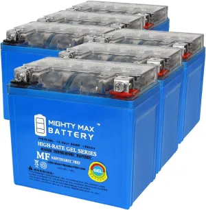Mighty Max Battery YTZ7SGEL 12V 6AH GEL Replacement Battery compatible with Moose Racing YTZ7S - 6 Pack