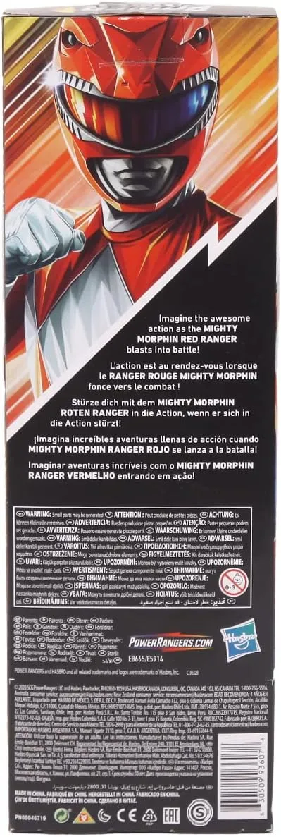 Mighty Morphin Red Ranger 12-Inch Action Figure Toy…