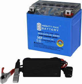Mighty Max Battery YTZ7S GEL Replacement Battery Compatible with Moose Racing YTZ7S   12V 1Amp Charger