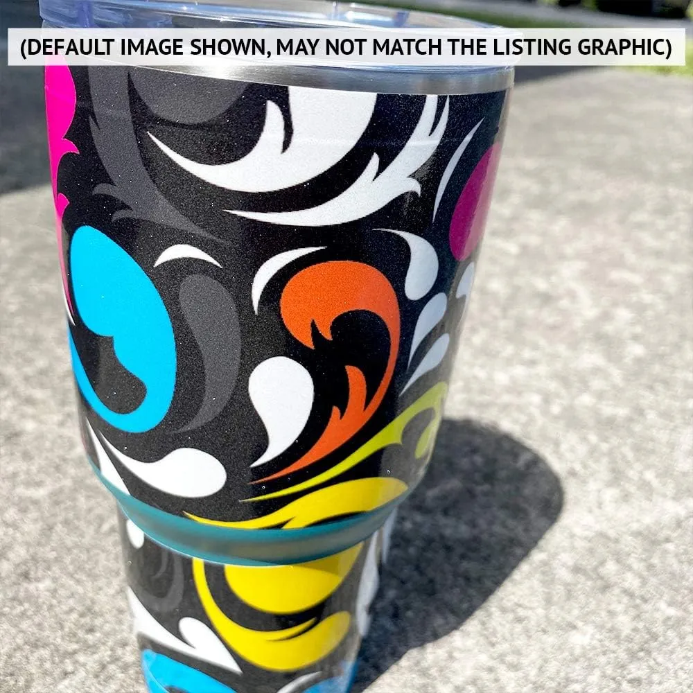 MightySkins Glossy Glitter Skin for Hydro Flask 32 oz. Wide Mouth - Fish Puzzle | Protective, Durable High-Gloss Glitter Finish | Easy to Apply, Remove, and Change Styles | Made in The USA